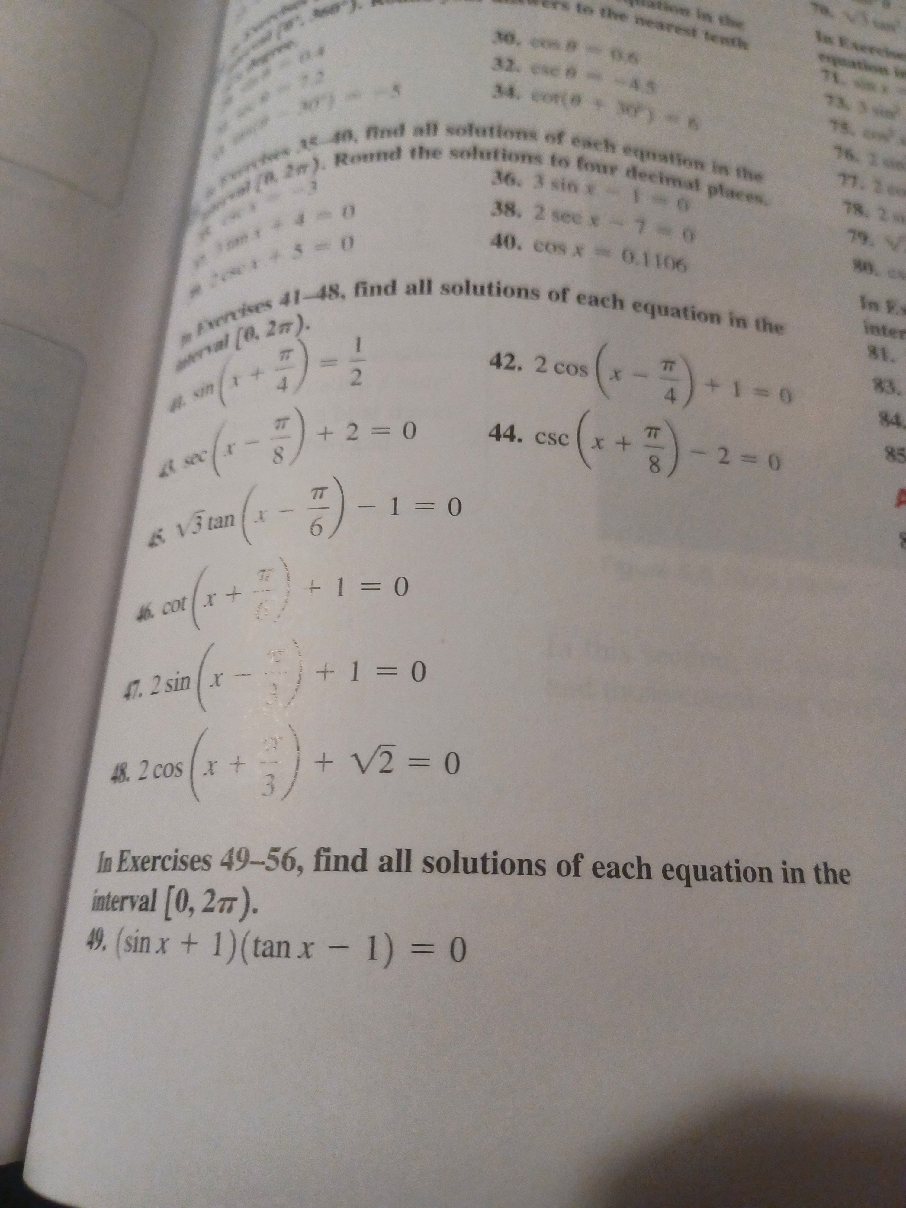 Solved 25. 90. find all solutions of each equation in the | Chegg.com