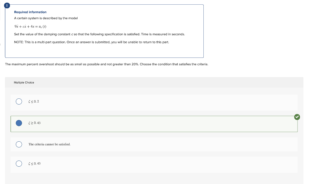 Solved Required information A certain system is described by | Chegg.com