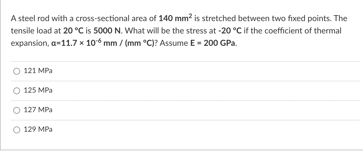 Solved a A steel rod with a crosssectional area of 140 mm2