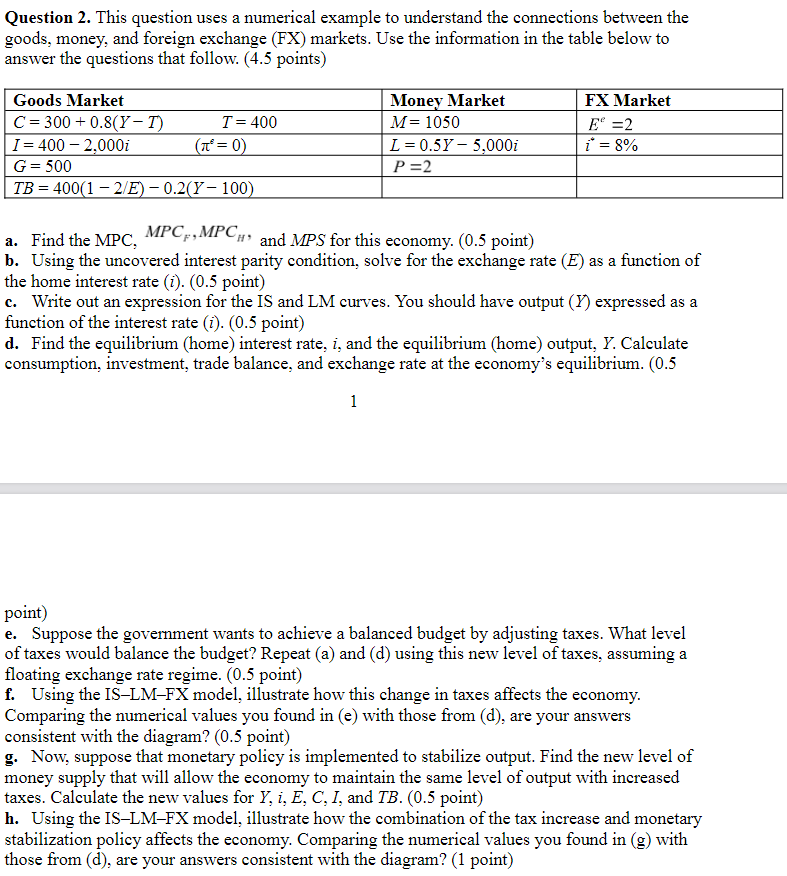 Solved Question 2 This Question Uses A Numerical Example To Chegg Com