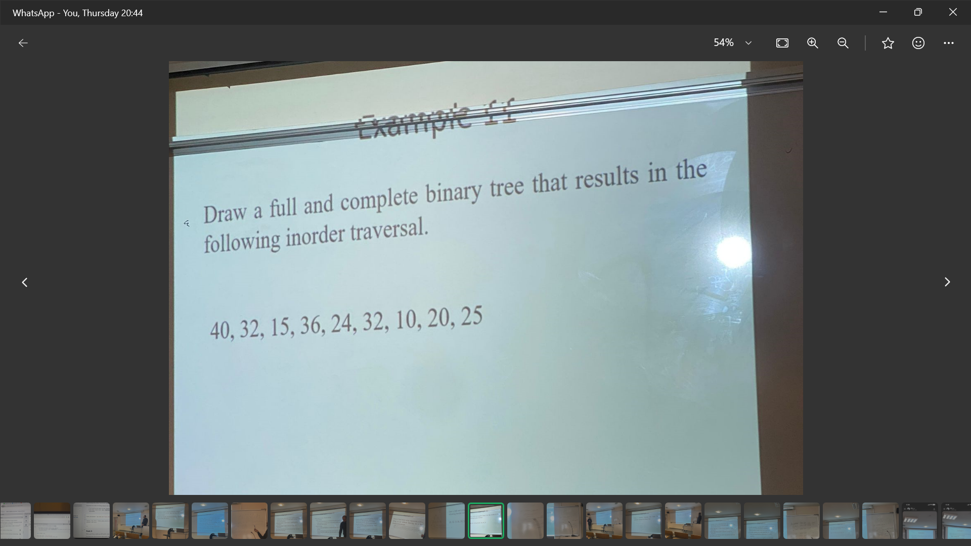 Solved a Draw a full and complete binary tree that results | Chegg.com