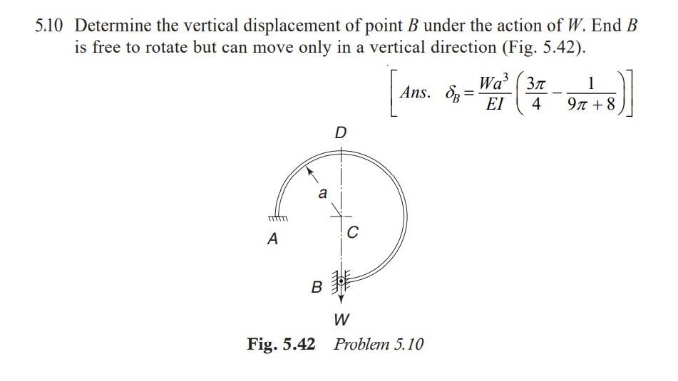 Solved 5.10 Determine The Vertical Displacement Of Point B | Chegg.com