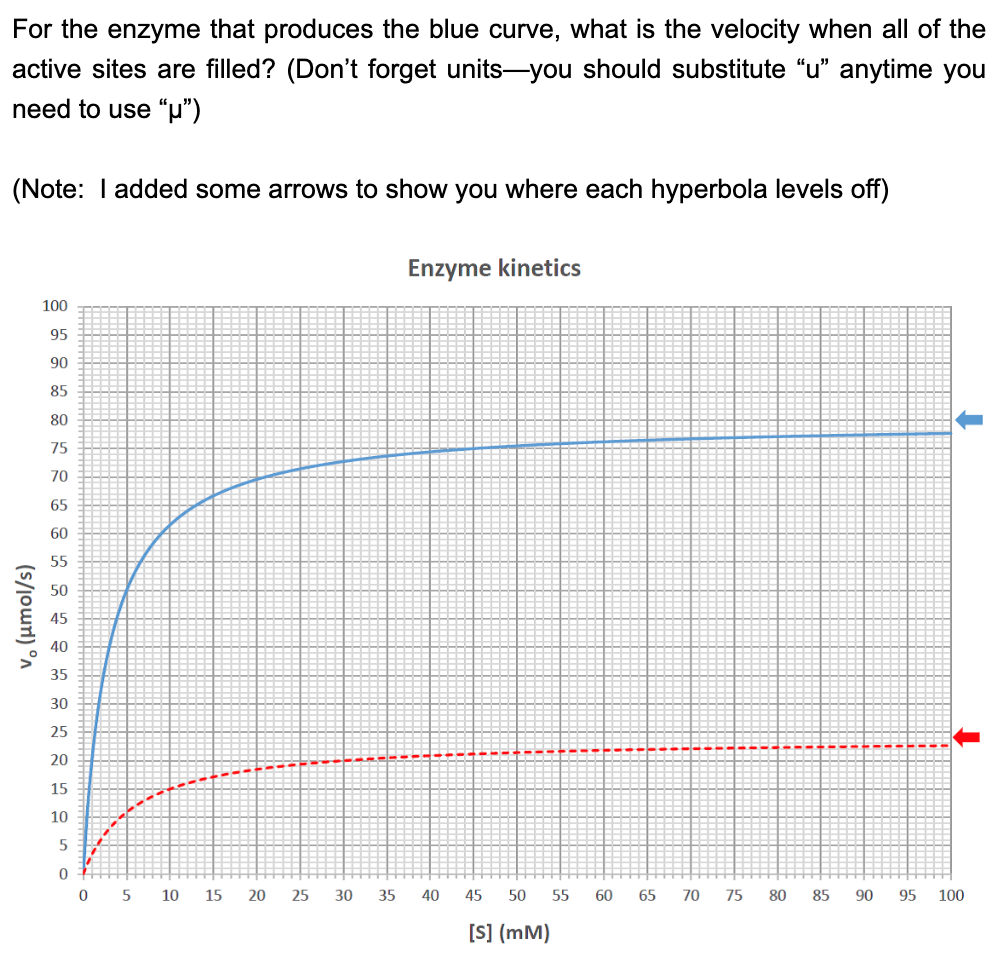 Solved For the enzyme that produces the blue curve, what is | Chegg.com