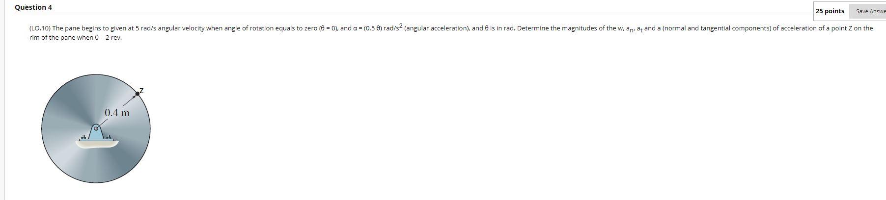 Solved Question 4 25 points Save Answe (LO. 10) The pane | Chegg.com