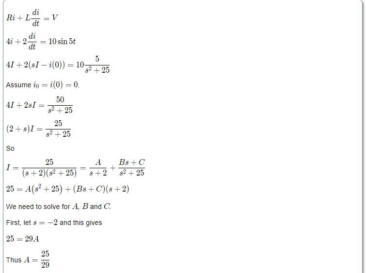 Solved I need a MATLAB solution for this laplace and inverse | Chegg.com