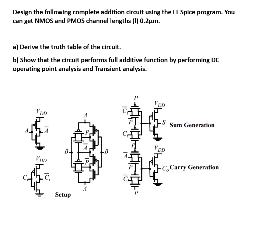 Solved Design the following complete addition circuit using | Chegg.com