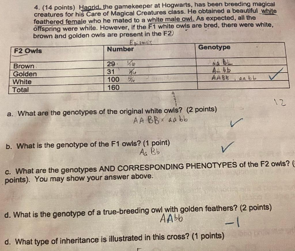 Solved 4. (14 points) Hagrid, the gamekeeper at Hogwarts,