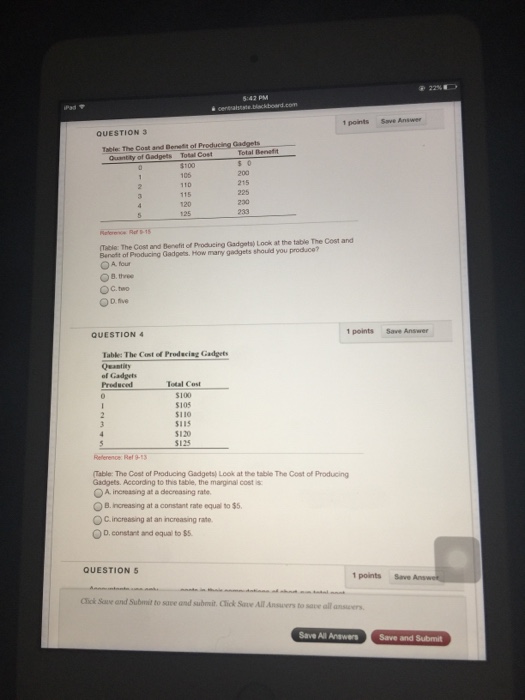 Solved 22% 1 points Save Answer QUESTION 3 Tabie The Cost | Chegg.com
