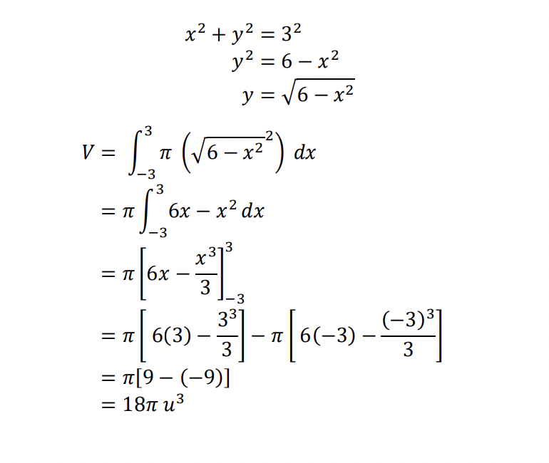 find the volume of a sphere with radius 3cm