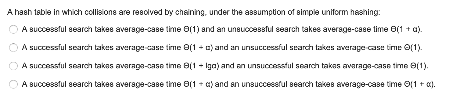 Solved A hash table in which collisions are resolved by | Chegg.com