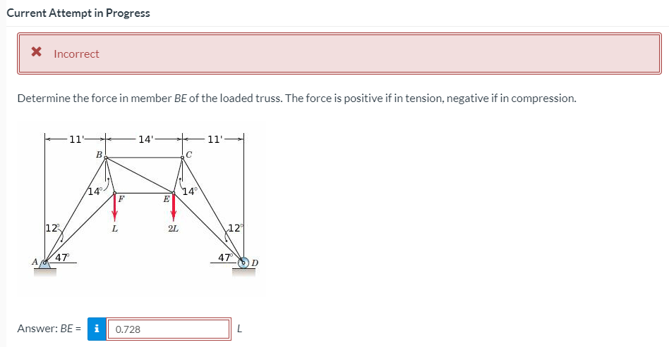 Solved Current Attempt in Progress X Incorrect Determine the | Chegg.com