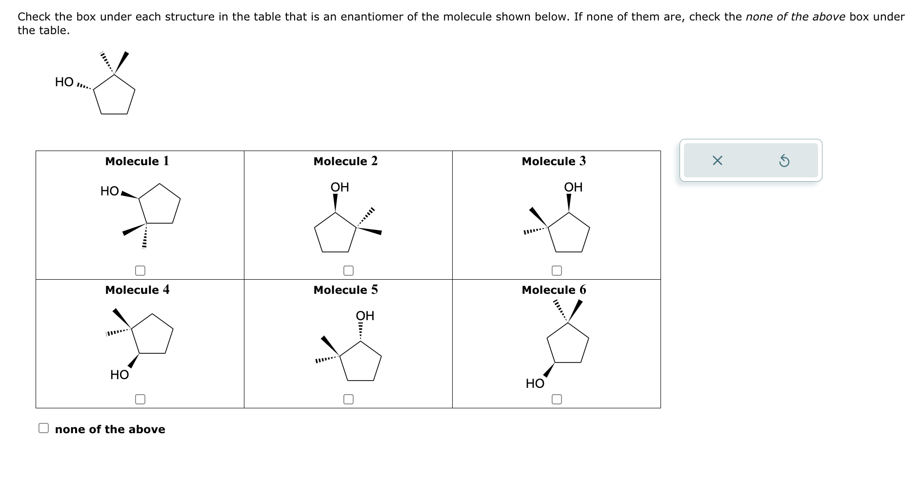 Solved Check the box under each structure in the table that | Chegg.com