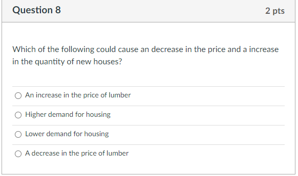 Solved Question 8 2 pts Which of the following could cause | Chegg.com