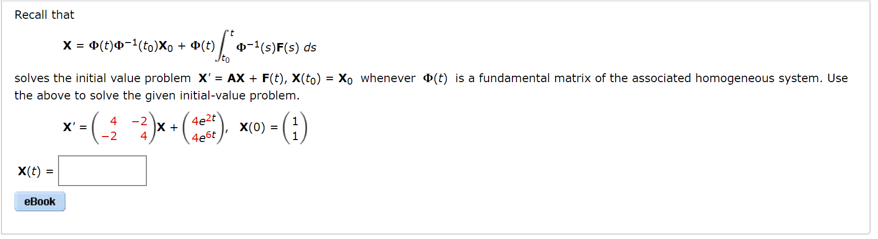 Solved Recall That X º T º 1 To Xo T F 9 1 5 F S Chegg Com