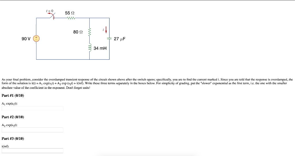 Solved 5522 802 N 90 V 27 Uf 34 Mh As Your Final Proble Chegg Com