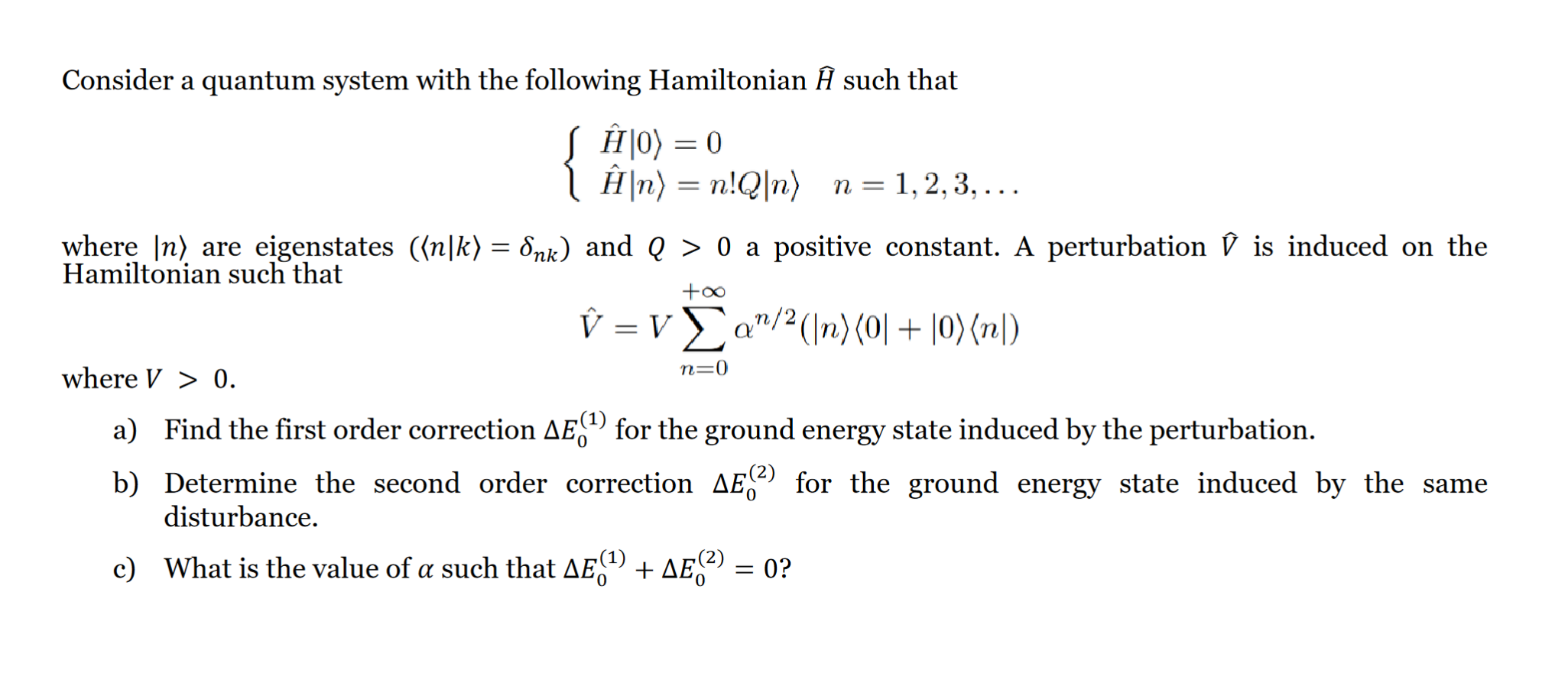 Solved Consider A Quantum System With The Following | Chegg.com