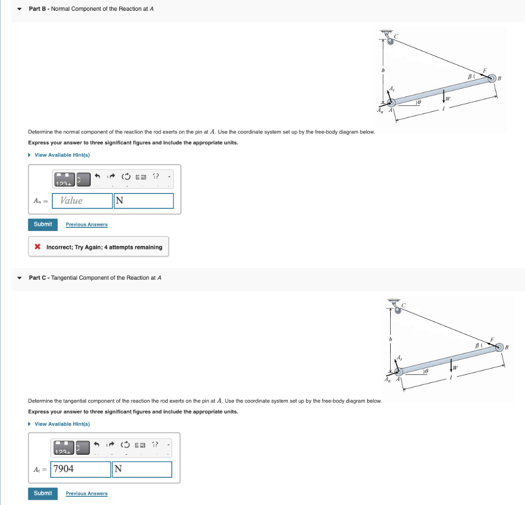 Solved Determine the angular acceleration of the rod the | Chegg.com