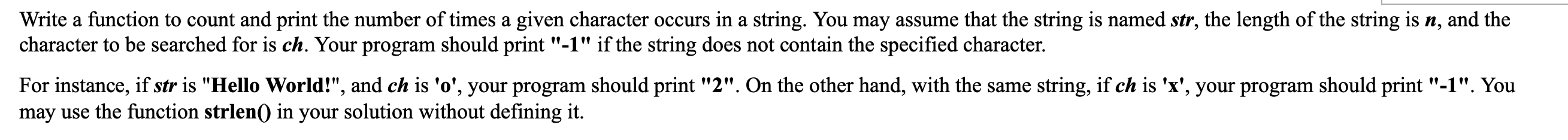 Solved Write a function to count and print the number of | Chegg.com