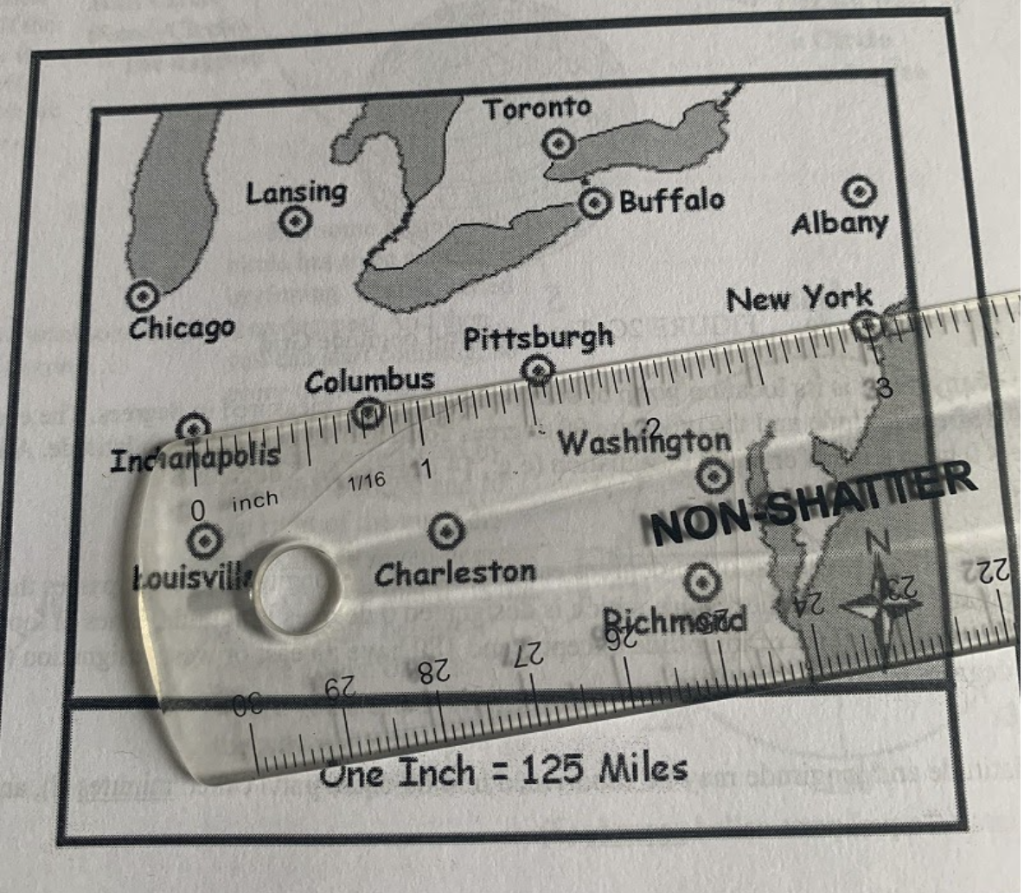 Chicago
Buffalo
Albany
New York
Pittsburgh
Inchanapblis
0 inch
Washington
louisvili?
Charleston
\( \begin{array}{llll}62 & 82