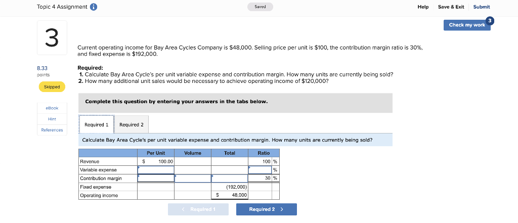 Solved Current operating income for Bay Area Cycles Company | Chegg.com