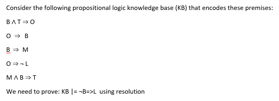 Solved Consider The Following Propositional Logic Knowledge | Chegg.com