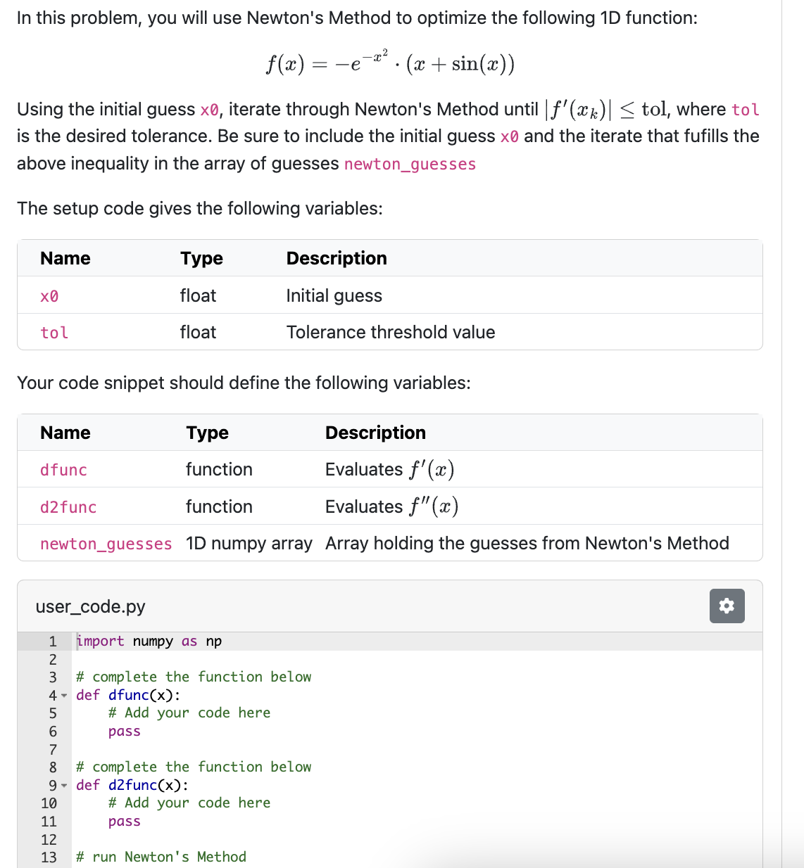 Solved In ﻿this problem, you will use Newton's Method to | Chegg.com