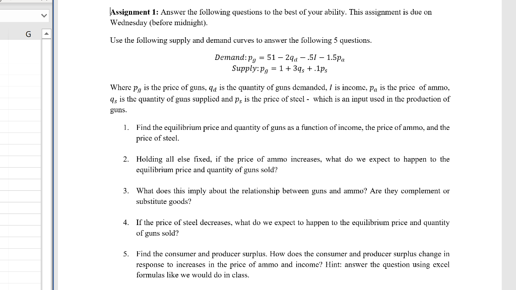 Solved Assignment 1: Answer the following questions to the | Chegg.com