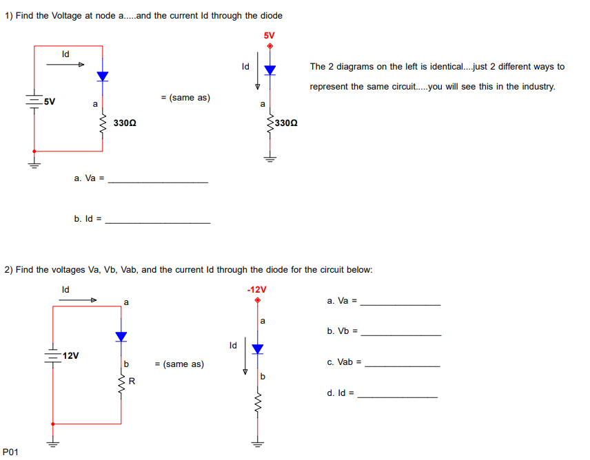 Solved 1) Find the Voltage at node a...and the current Id | Chegg.com