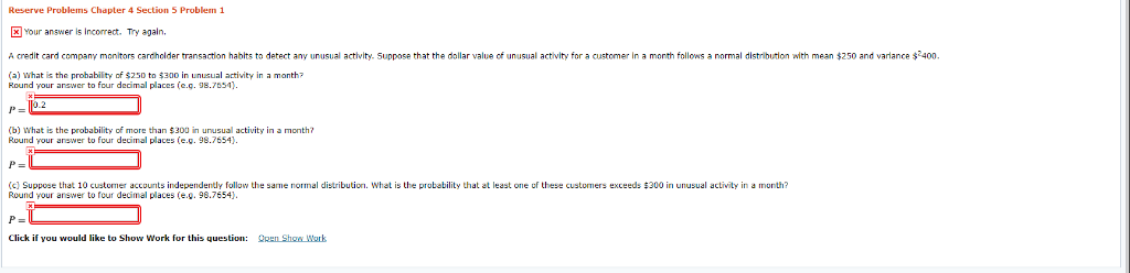 Solved Reserve Problems Chapter 4 Section 5 Problem 1 Your | Chegg.com