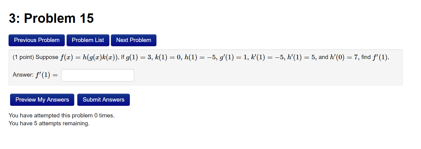 Solved 3: Problem 15 Previous Problem Problem List Next | Chegg.com