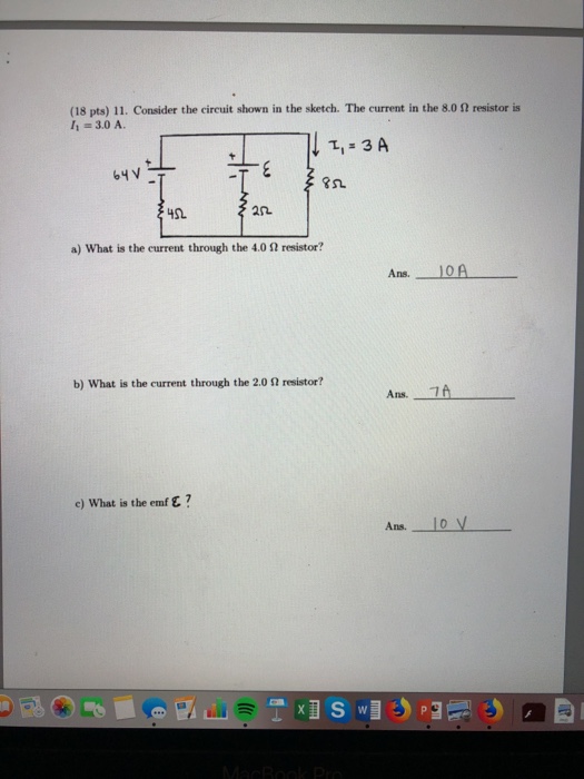 Solved (18 pts) 11. Consider the circuit shown in the | Chegg.com