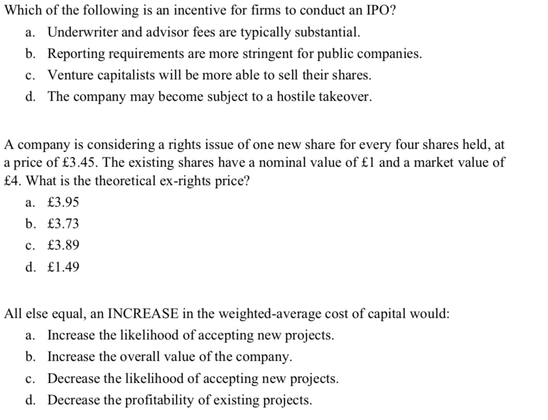 Solved Which of the following is an incentive for firms to | Chegg.com