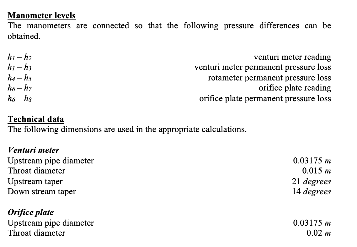 Solved Manometer levels The manometers are connected so that | Chegg.com
