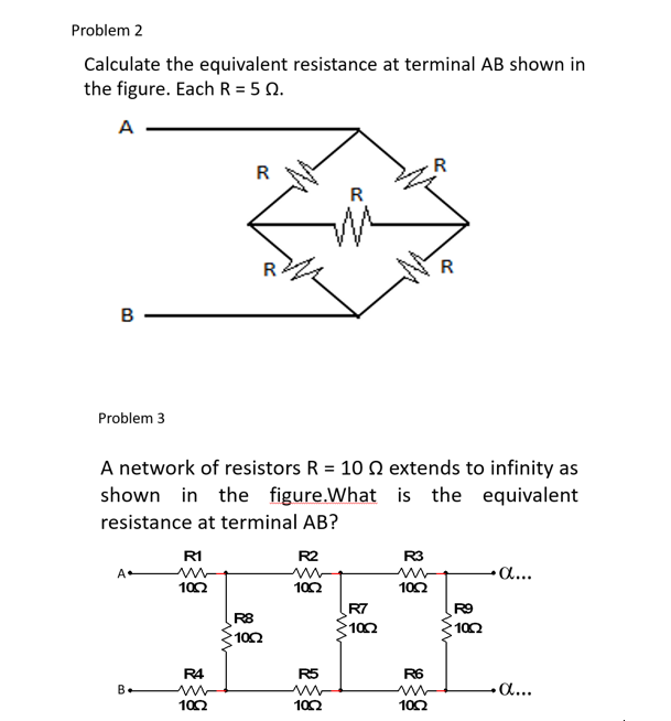 Solved Problem 2 Calculate The Equivalent Resistance At | Chegg.com