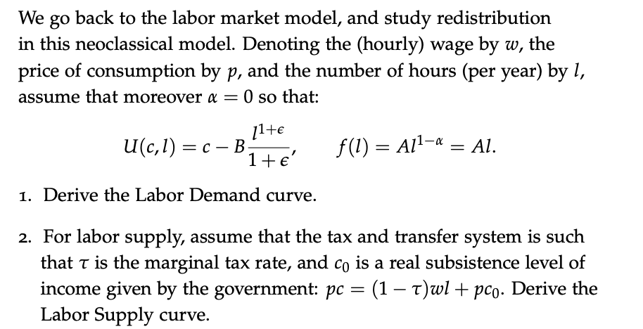 Solved We Go Go Back To The Labor Market Model And Study Chegg Com