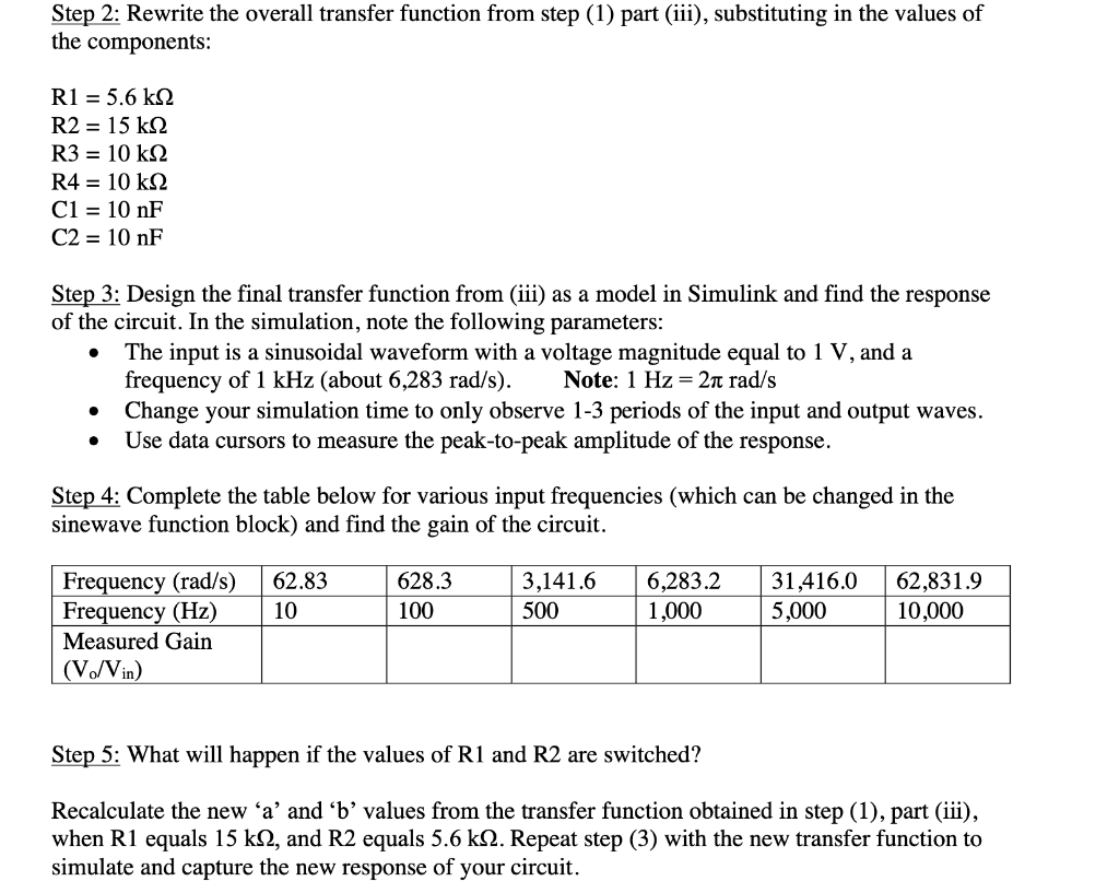 Step 1: Solve The Given Op-amp Circuit (in The | Chegg.com