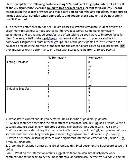 Solved Please complete the following problems using SPSS and Chegg com