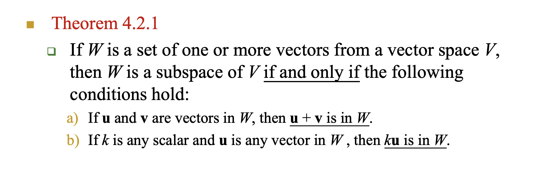 Solved If W is a set of one or more vectors from a vector | Chegg.com