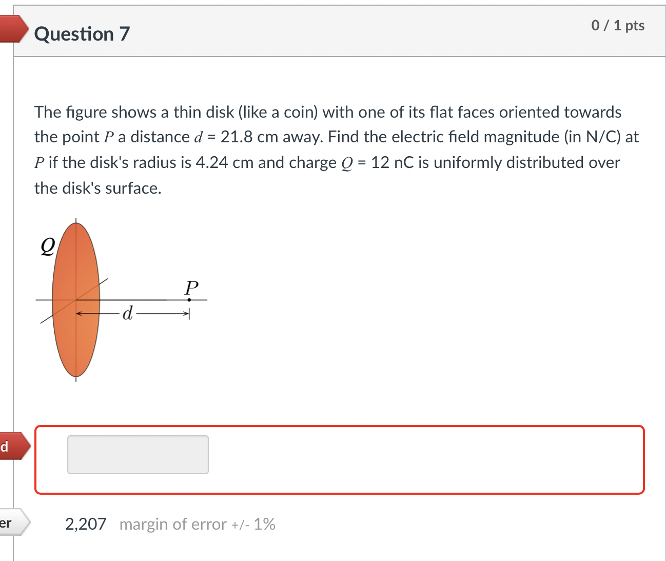 Solved The Figure Shows A Thin Disk (like A Coin) With One | Chegg.com