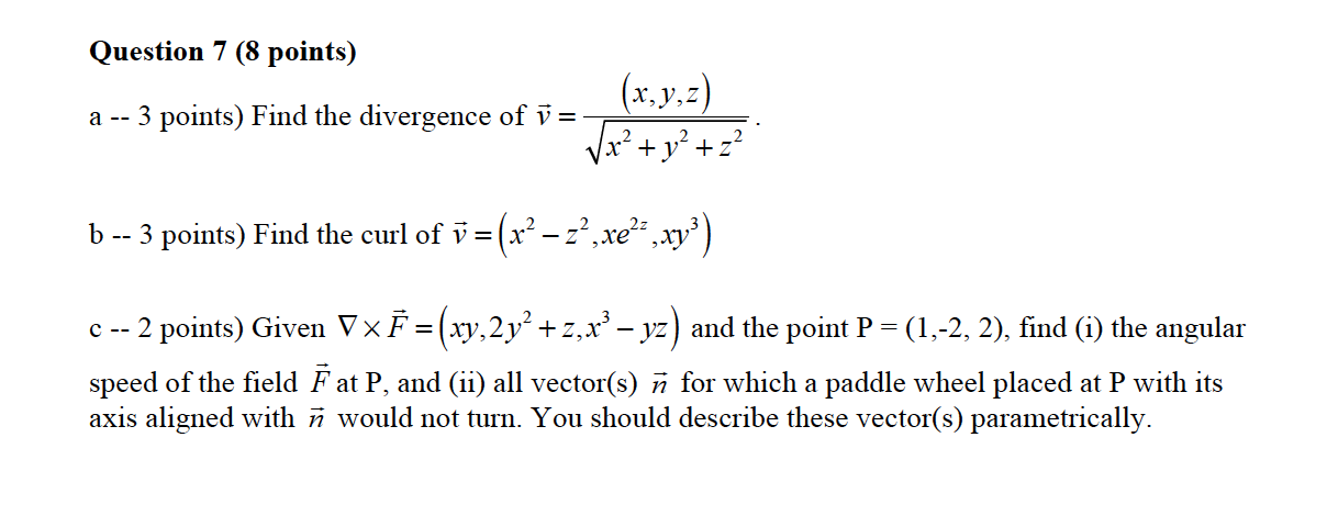 Solved Question 7 8 Points X Y Z A 3 Points Find Chegg Com