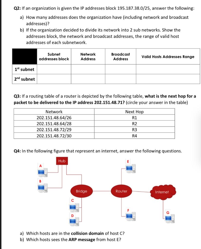 Solved Q1: A Set Of LANs Are Linked Using Bridges To Create | Chegg.com