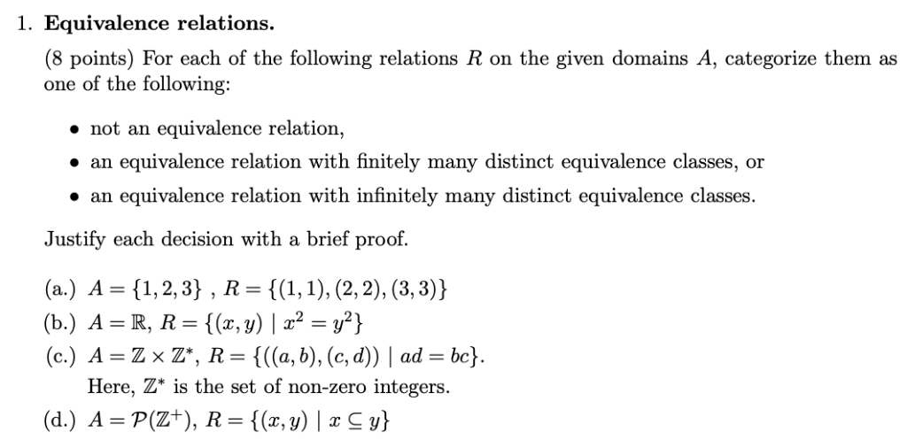 examples of equivalence relations in math