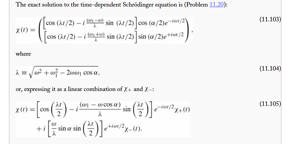 Solved The Hamiltonian (Equation 4.158) is e (11.97) = ehBo | Chegg.com