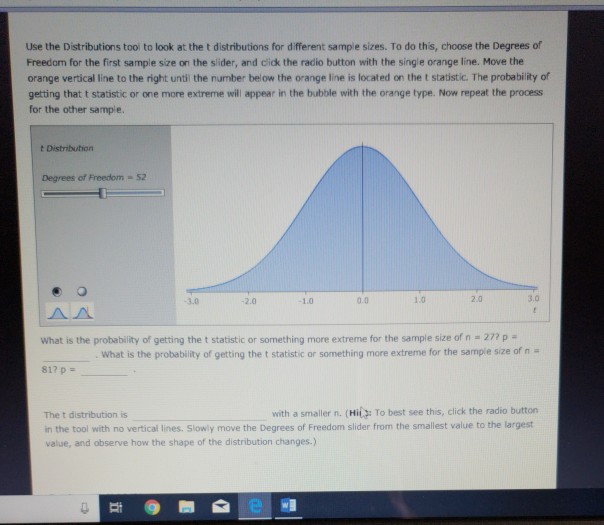 Solved 4. The t statistic, the t distribution, and sample | Chegg.com