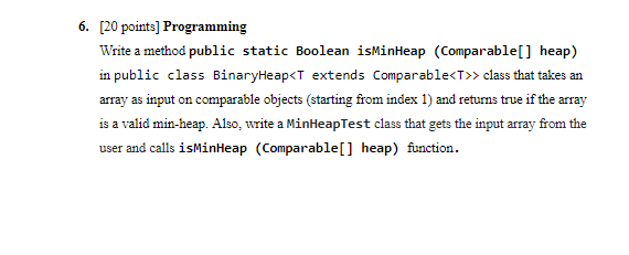 Solved [20 points] Programming Write a method public static | Chegg.com