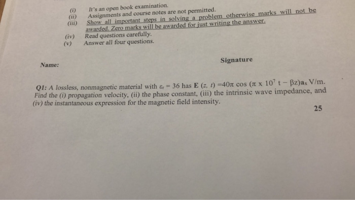 Solved G It s An Open Book Examination i Assignments Chegg
