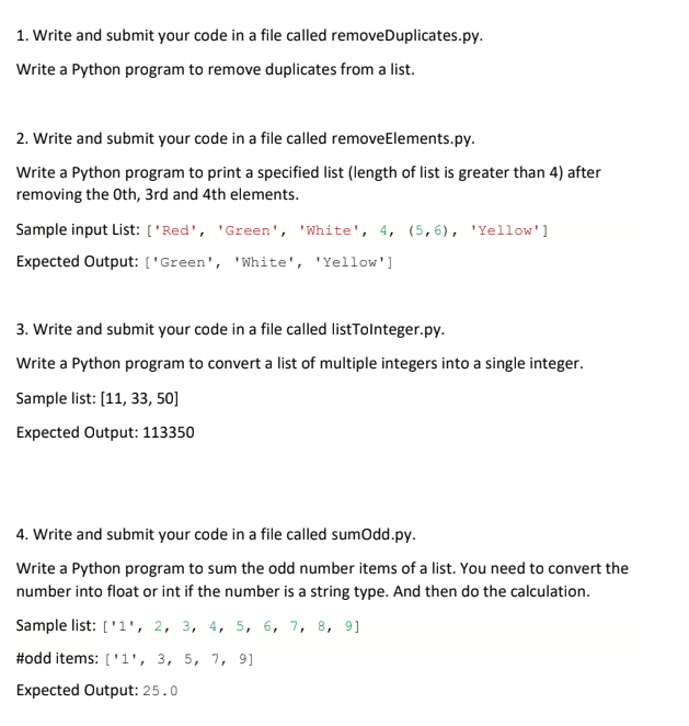 Solved 1. Write and submit your code in a file called | Chegg.com