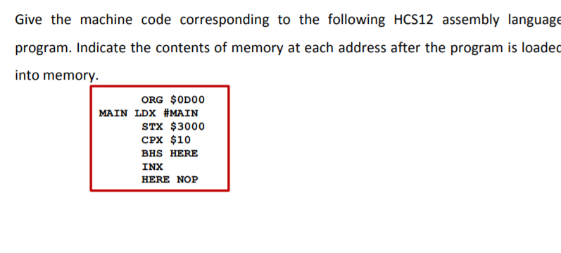 Solved Give The Machine Code Corresponding To The Following Chegg Solved Give The Machine Code Corresponding To The Following Chegg