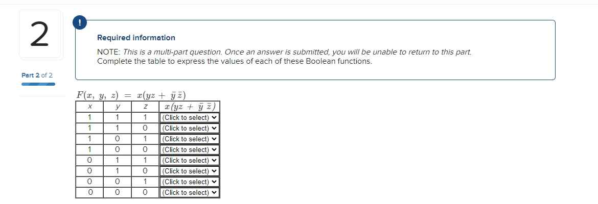 Solved Required information NOTE: This is a multi-part