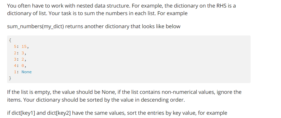 Solved You often have to work with nested data structure. | Chegg.com